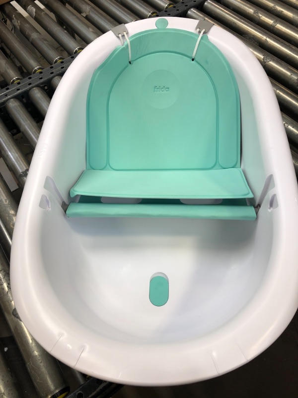 Photo 2 of 4-in-1 Grow-with-Me Bath Tub by Frida Baby Transforms Infant Bathtub to Toddler Bath Seat with Backrest for Assisted Sitting in Tub