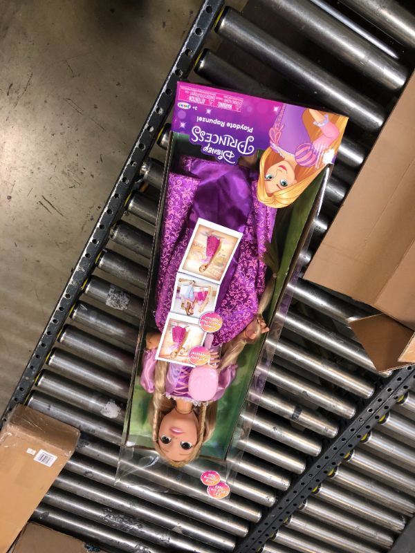 Photo 2 of Disney Princess Rapunzel 32" Playdate, My Size Articulated Doll, Comes with Brush to Comb Her Long Golden Locks, Movie Inspired Purple Dress, Removable Shoes & A Tiara