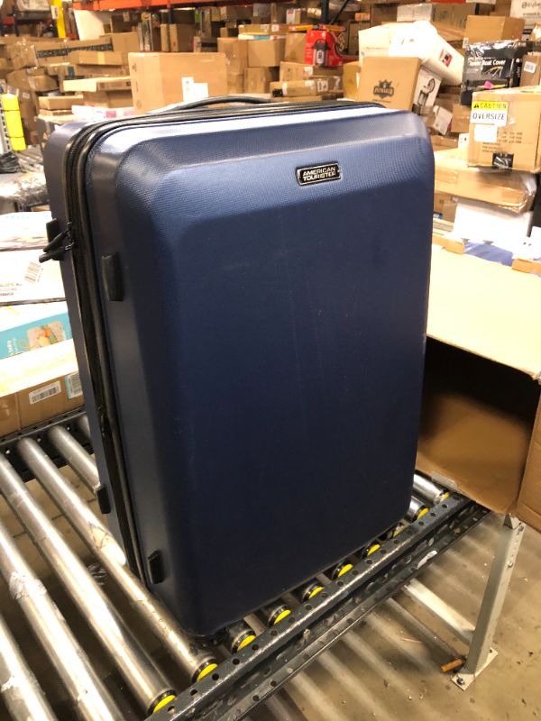 Photo 2 of American Tourister Moonlight Hardside Expandable Luggage with Spinner Wheels, Navy, 3-Piece Set (21/24/28)