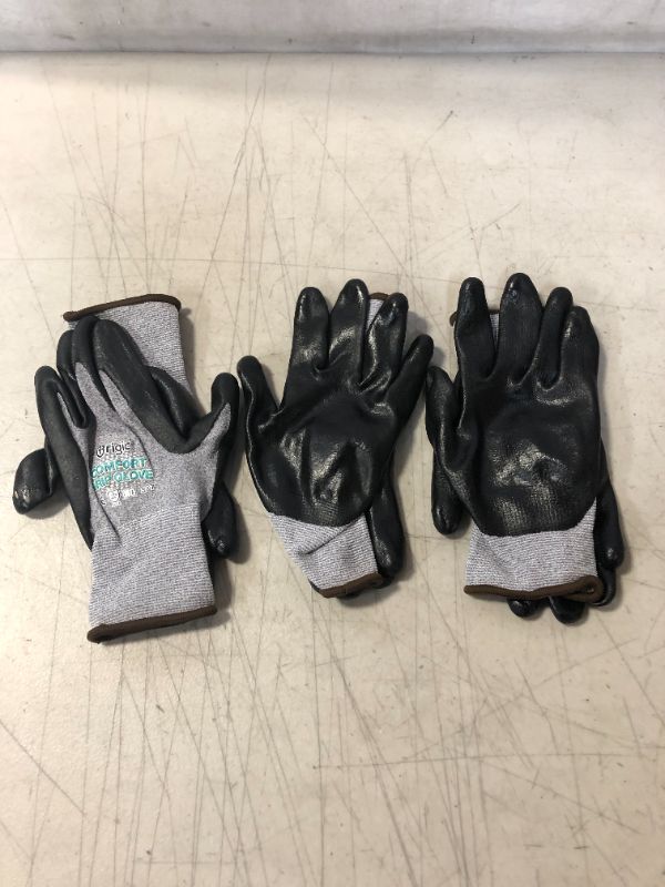 Photo 2 of Brigic Work Gloves for Men & Women, Power Grip, Touchscreen, Durable Foam Nitrile Coated, for Masonry Warehouse Gardening