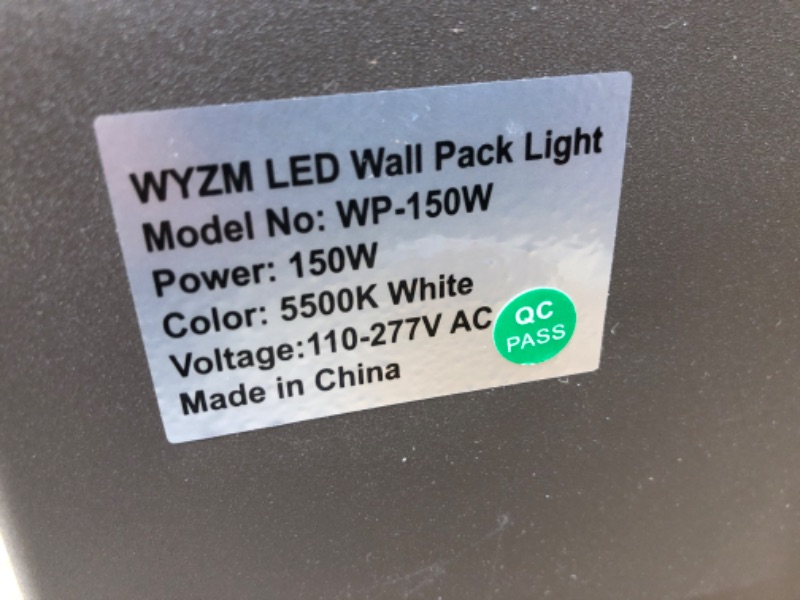 Photo 5 of 150W LED Wall Pack Light with Dusk-to-Dawn Photocell,18000lm, 5500K Daylight,Outdoor Commercial and Industrial Lighting,600-800W HPS/HID Replacement Wallpack-150W