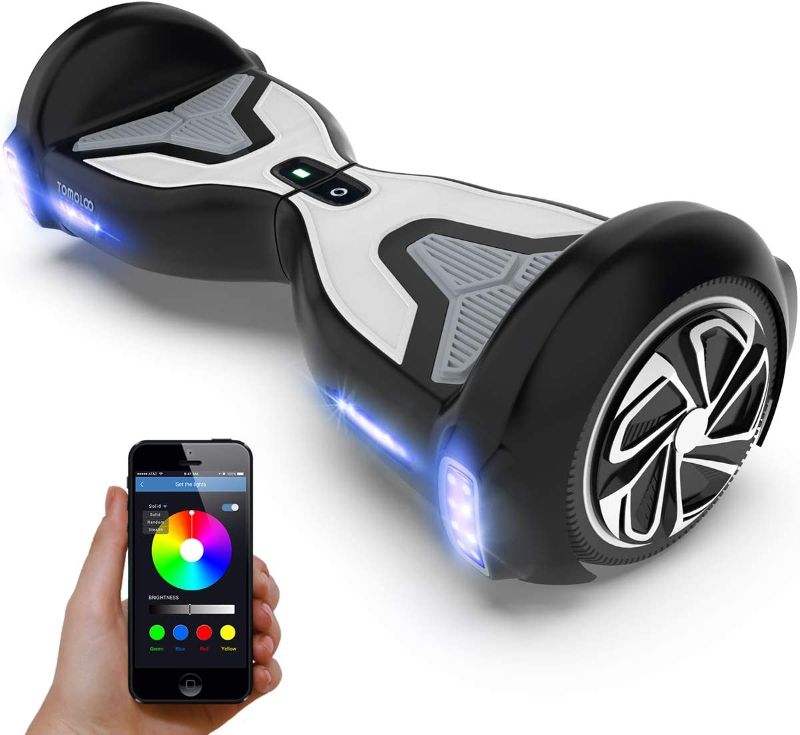 Photo 1 of TOMOLOO Hoverboard with Bluetooth and Lights, Smart APP Hover Board with UL2272 Certified, 6.5 Inch Two Wheel Hoover Board for Kids and Adults 