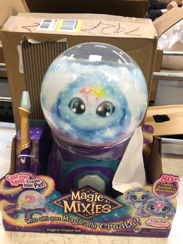 Photo 2 of Magic Mixies Magical Misting Crystal Ball with Interactive 8 inch Blue Plush Toy and 80+ Sounds and Reactions