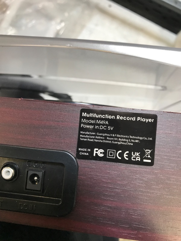 Photo 1 of Vinyl Record Player Turntable with Built-in Bluetooth Receiver & 2 Stereo Speakers, 3 Speed 3 Size Portable Retro Record Player for Entertainment and Home Decoration Brown