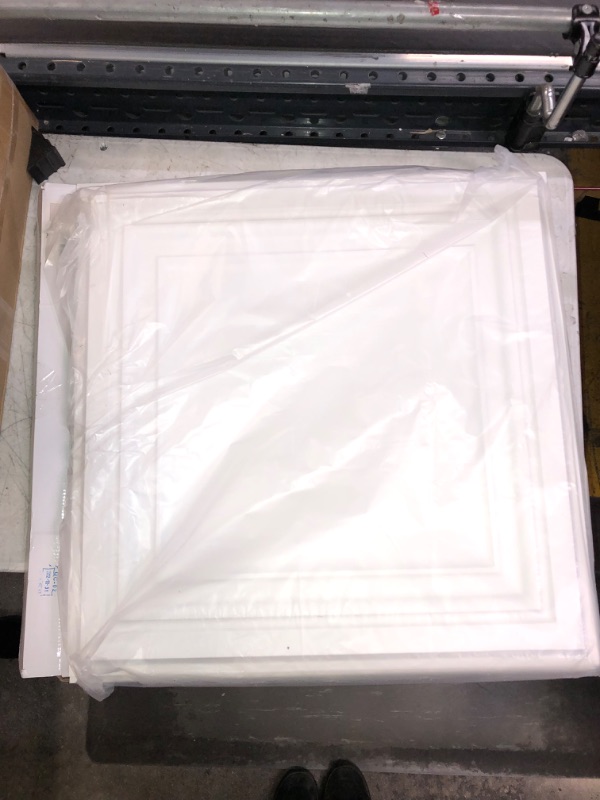 Photo 4 of Art3d PVC Ceiling Tiles, 2'x2' Plastic Sheet in White (12-Pack) 24"x24" White