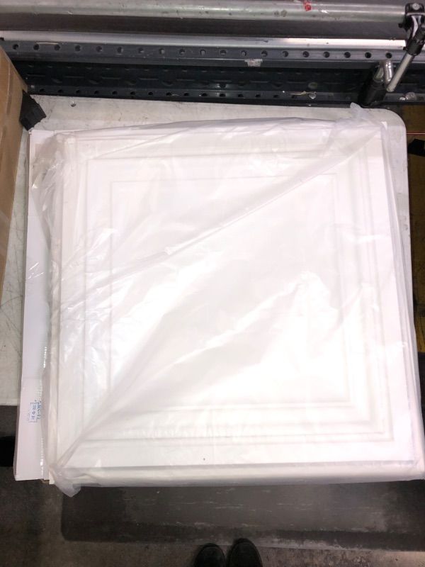 Photo 5 of Art3d PVC Ceiling Tiles, 2'x2' Plastic Sheet in White (12-Pack) 24"x24"