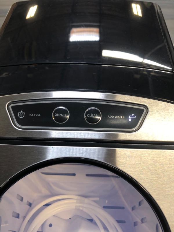Photo 1 of Thereye Countertop Nugget Ice Maker, Pebble Ice Maker Machine, 30lbs Per Day, 2 Ways Water Refill, 3Qt Water Reservoir & Self-Cleaning, Stainless Steel Finish Ice Machine for Home Office Bar Party