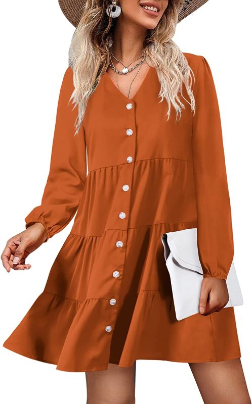 Photo 1 of Amoretu Women Summer Swing Dress Casual Flowy Tunic Beach Dresses -- SIZE S 
