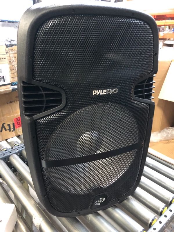 Photo 2 of Portable Bluetooth PA Speaker System - 1000W Outdoor Bluetooth Speaker Portable PA System w/Microphone in, Party Lights, USB SD Card Reader, FM Radio, Wheels - Remote Control, Tripod- Pyle PPHP1548B