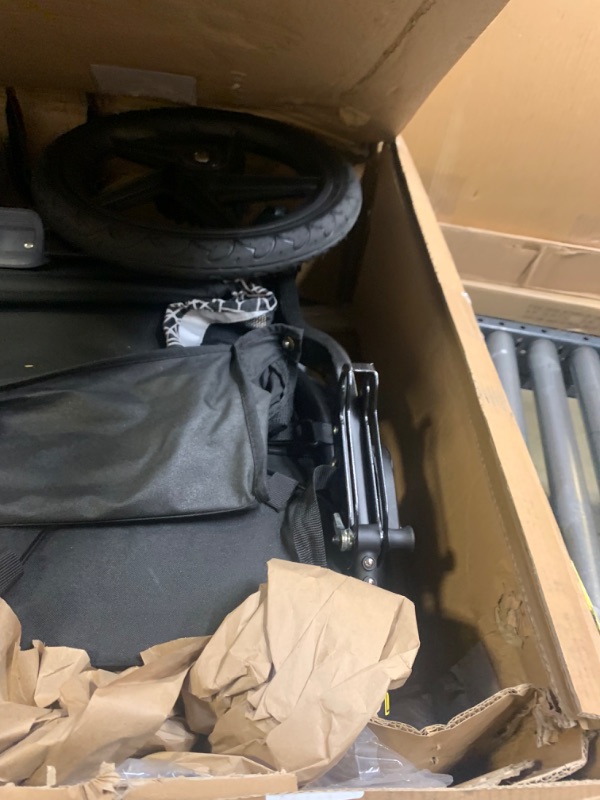 Photo 1 of BOB Gear Revolution Flex 3.0 Duallie Double Jogging Stroller, Lunar Black - Ultra-Reflective Accents , 48x30.5x45 Inch (Pack of 1) Lunar Black Double --- Box Packaging Damaged, Moderate Use, Scratches and Scuffs on Metal and Plastic, Missing Some Hardware