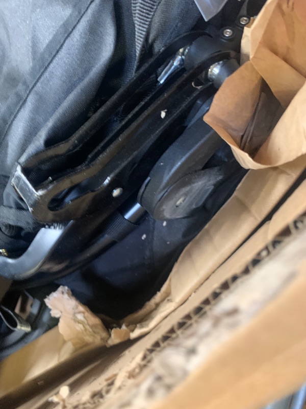 Photo 1 of BOB Gear Revolution Flex 3.0 Duallie Double Jogging Stroller, Lunar Black - Ultra-Reflective Accents , 48x30.5x45 Inch (Pack of 1) Lunar Black Double --- Box Packaging Damaged, Moderate Use, Scratches and Scuffs on Metal and Plastic, Missing Some Hardware
