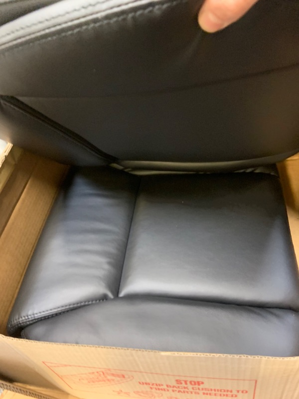 Photo 4 of Amazon Basics Classic Puresoft Padded Mid-Back Office Computer Desk Chair with Armrest - Black --- Selling for Parts, Seat and Back Piece Only