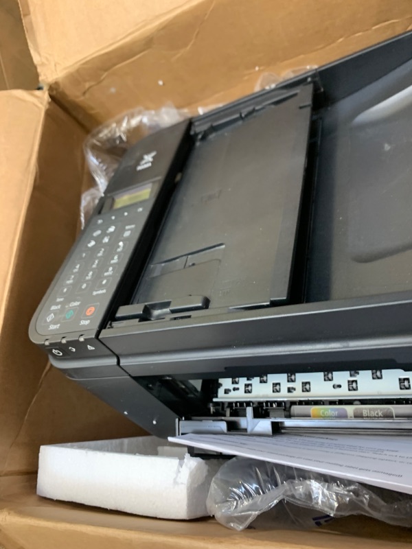 Photo 7 of Canon PIXMA MX490 Wireless Office All-in-One Printer/Copier/Scanner/Fax Machine --- Selling for Parts, Item Did Not Turn On, Missing Parts, Box Packaging Damaged