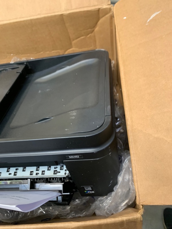 Photo 5 of Canon PIXMA MX490 Wireless Office All-in-One Printer/Copier/Scanner/Fax Machine --- Selling for Parts, Item Did Not Turn On, Missing Parts, Box Packaging Damaged
