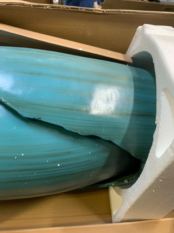 Photo 6 of Alpine Corporation DIG100XS w/LED Light Water Jar Fountain, 32 Inch Tall, Turquoise --- Box Packaging Damaged, Minor Use, Missing Power Cord, Could not Test
