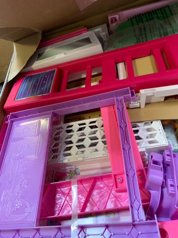 Photo 7 of Barbie Dreamhouse Dollhouse with Wheelchair Accessible Elevator --- Box Packaging Damaged, Item is New
