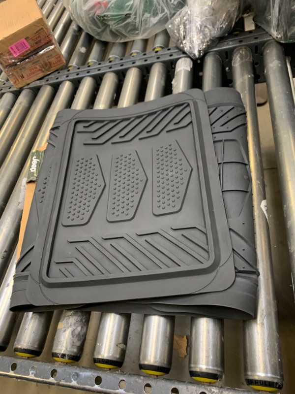 Photo 5 of Jeep Weatherpro 4 Piece Floor Mats Set, Floor Mats by Plasticolor (001668R01) , Black --- No Box Packaging, Moderate Use, Slightly Dirty From Previous Use, Scratches and Scuffs on Item
