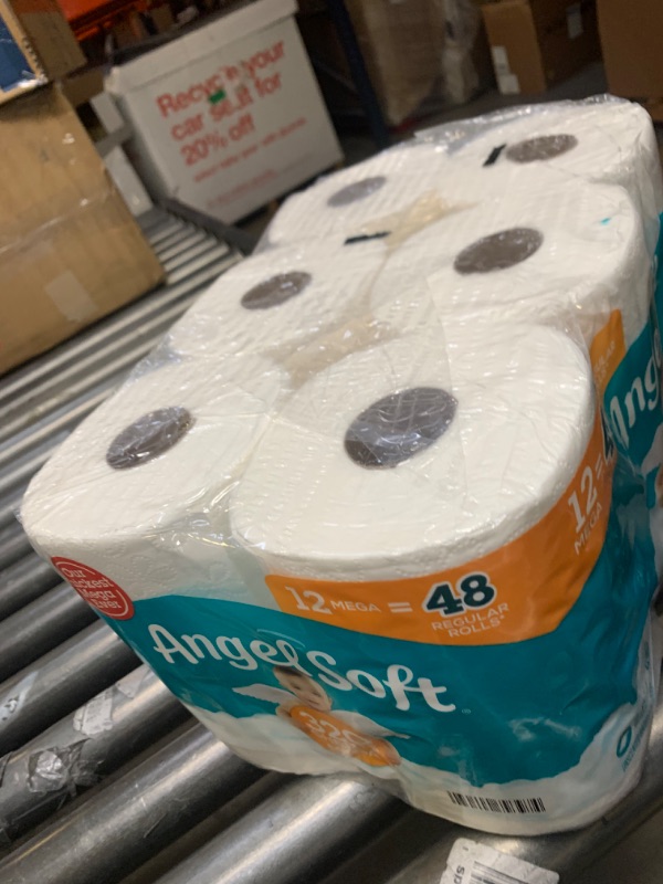 Photo 3 of Angel Soft® Toilet Paper, 12 Mega Rolls = 48 Regular Rolls, 2-Ply Bath Tissue
