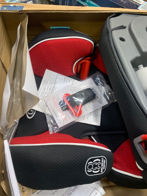 Photo 5 of Graco Affix Youth Booster Car Seat with Latch System - Atomic --- Box Packaging Damaged, Moderate Use, Scratches and Scuffs on Plastic

