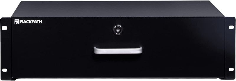 Photo 1 of RackPath 3U Rack Mount Drawer for 19 Inch AV/Network/DJ Equipment Racks or Cabinets with Lock and Key
