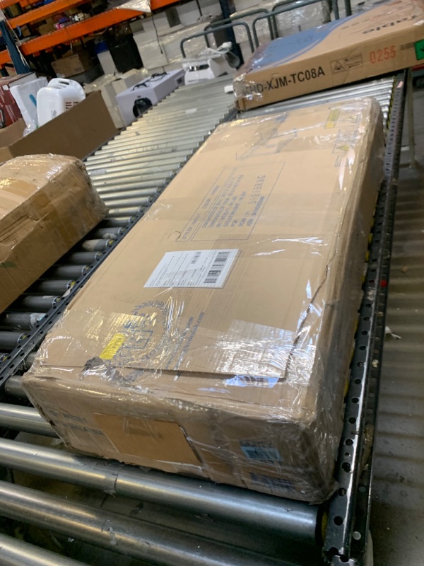 Photo 1 of Hodedah Kitchen Island with Spice Rack, Towel Rack & Drawer, Cherry --- Box Packaging Damaged, Moderate Use, Scratches and Scuffs on Item as Shown in Pictures, Missing Parts