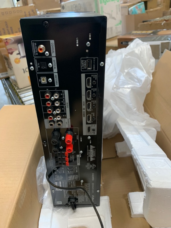 Photo 5 of Sony STRDH590 5.2 Channel Surround Sound Home Theater Receiver: 4K HDR AV Receiver with Bluetooth,Black --- Box Packaging Damaged, Moderate Use, Scratches and Scuffs on Metal
