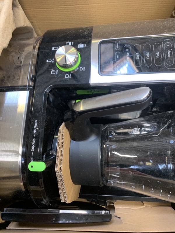 Photo 1 of Braun MultiServe Coffee Machine 7 Programmable Brew Sizes / 3 Strengths + Iced Coffee & Hot Water for Tea, Glass Carafe (10-Cup), Stainless/Black, KF9150BK KF9150BK Black --- Box Packaging Damaged, Moderate Use, Scratches and Scuffs on Metal and Plastic, 
