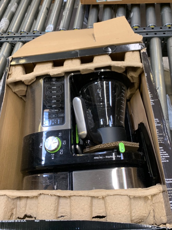 Photo 3 of Braun MultiServe Coffee Machine 7 Programmable Brew Sizes / 3 Strengths + Iced Coffee & Hot Water for Tea, Glass Carafe (10-Cup), Stainless/Black, KF9150BK KF9150BK Black --- Box Packaging Damaged, Moderate Use, Scratches and Scuffs on Metal and Plastic, 