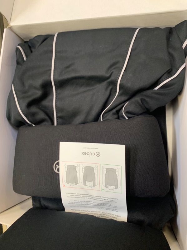 Photo 1 of Cybex Maira Tie Baby Carrier, Adjustable Baby Carrier from Newborn up to 33 lbs, Lavastone Black, One Size --- Box Packaging Damaged, Minor Use. Dirty From Previous Use