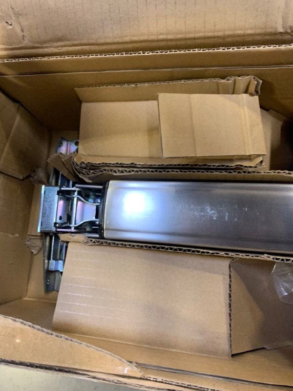 Photo 5 of AmazonCommercial Narrow Design Surface Vertical Rod - Push Bar for Exit Doors, Stainless Steel, 36" inch, UL Certified, 1-pack 36 Inch Narrow design With vertical rod --- Box Packaging Damaged, Item is New, Item is Missing Some Parts
