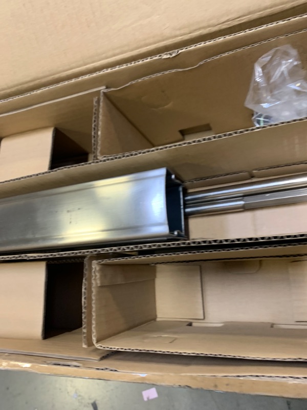 Photo 4 of AmazonCommercial Narrow Design Surface Vertical Rod - Push Bar for Exit Doors, Stainless Steel, 36" inch, UL Certified, 1-pack 36 Inch Narrow design With vertical rod --- Box Packaging Damaged, Item is New, Item is Missing Some Parts

