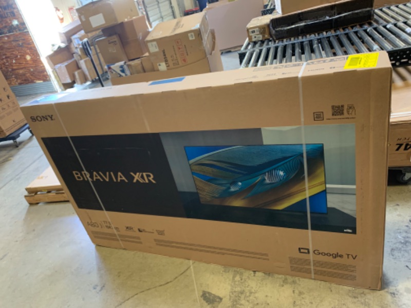 Photo 3 of Sony A80J 77 Inch TV: BRAVIA XR OLED 4K Ultra HD Smart Google TV with Dolby Vision HDR and Alexa Compatibility XR77A80J- 2021 Model, Black 77 inches --- Factory Sealed