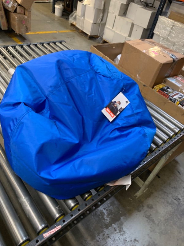 Photo 3 of Big Joe Classic Beanbag Chair, Sapphire Sapphire Round --- Box Packaging Damaged, Minor Use.
