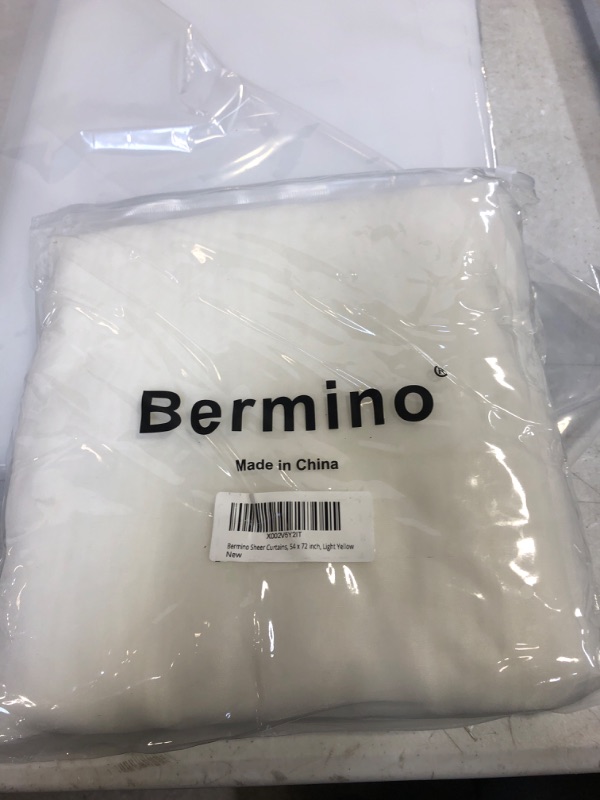 Photo 1 of Bermino Beige Semi Sheer Curtains 72 Inch Long Window Curtain with Grommet for Bedroom Living Room 2 Panels, 54 W x 72 L, Cream 54 x 72 inch Cream
