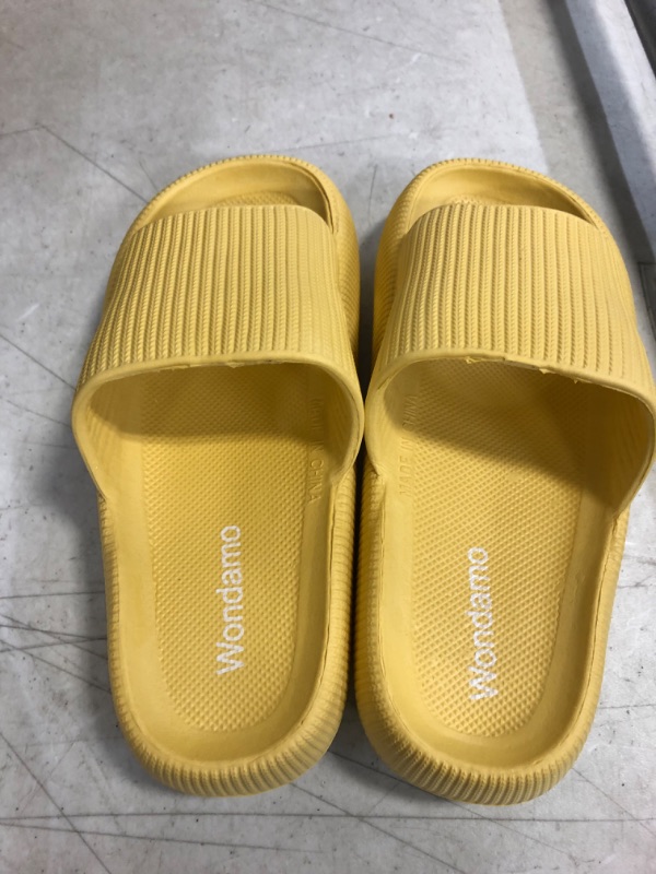 Photo 2 of Cloud Slippers for Women and Men, Rosyclo Massage Shower Bathroom Non-Slip Quick Drying Open Toe Super Soft Comfy Thick Sole Home House Cloud Cushion Slide Sandals for Indoor & Outdoor Platform Shoes SIZE 7.5-8.5
