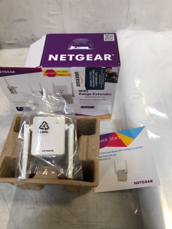 Photo 2 of NETGEAR Wi-Fi Range Extender EX6120 - Coverage Up to 1500 Sq Ft and 25 Devices with AC1200 Dual Band Wireless Signal Booster & Repeater (Up to 1200Mbps Speed), and Compact Wall Plug Design WiFi Extender AC1200