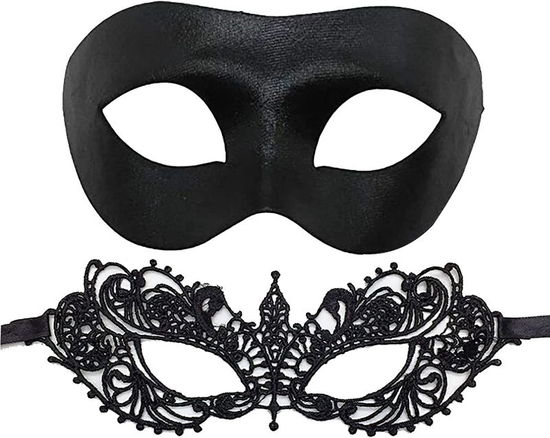 Photo 1 of 2 Pack Couple's Masquerade Mask 