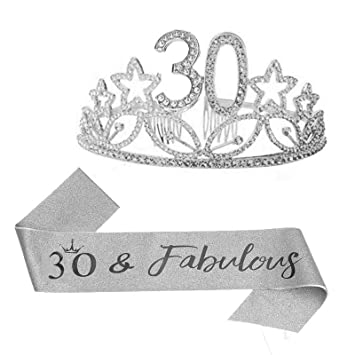 Photo 1 of 30th Birthday Decorations for Women KICOSY 30th Birthday Party Favor Silver 
