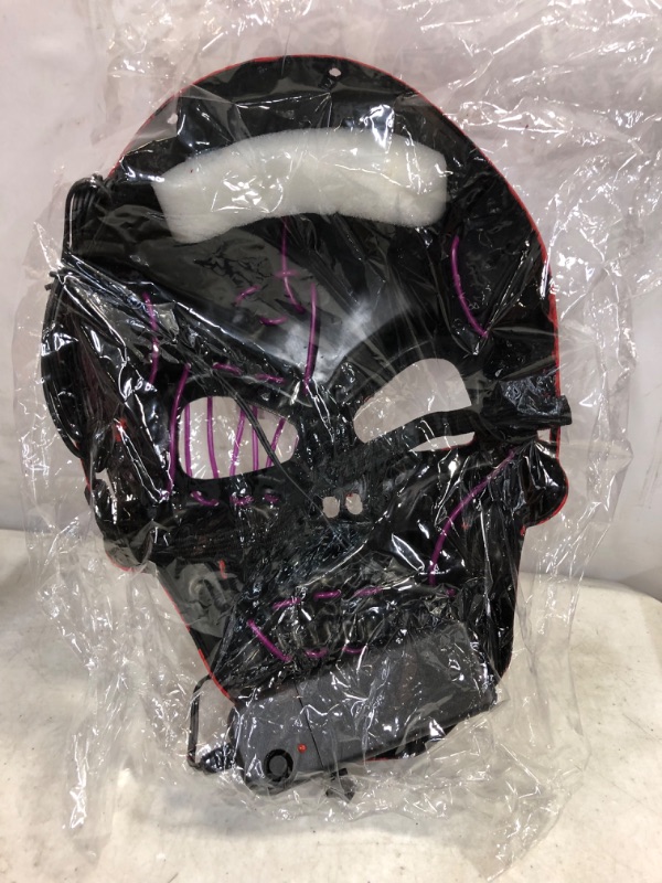 Photo 3 of  Light up LED Mask with 3 Lighting Modes, Face Skull Mask for Halloween
