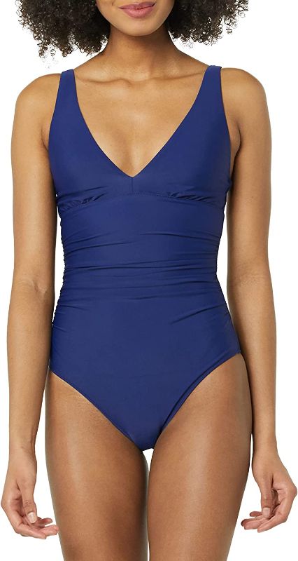 Photo 1 of Amazon Essentials Women's Plunge Tummy Control Shaping Swimsuit FACTORY SEALED SIZE 0