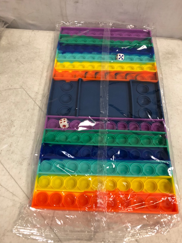 Photo 1 of Big Size Pop 1 Pack Pop Game Board Pop Its Rainbow Chess Board Silicone Fidget Toy Popits Jumbo Pop Toy Bubble Popping Sensory Toy Stress Relief Figetget Toy Gifts for for Kid Adult Men Women (A1)
