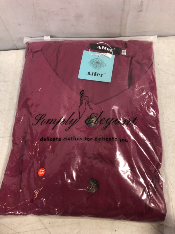 Photo 1 of Aifer Women’s Short/Long Sleeve Mini Dress Button Down Casual Loose Swing Babydoll Dress SIZE M
