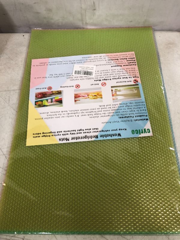 Photo 2 of 8PCS Refrigerator Liners, 12 x 17.7 Inch EVA Fridge Liner Refrigerator Mats Washable Shelf Liner Can Be Cut for Glass Shelves Kitchen Cabinet Drawer, Waterproof Table Plastic Placemats with 4 Colors
