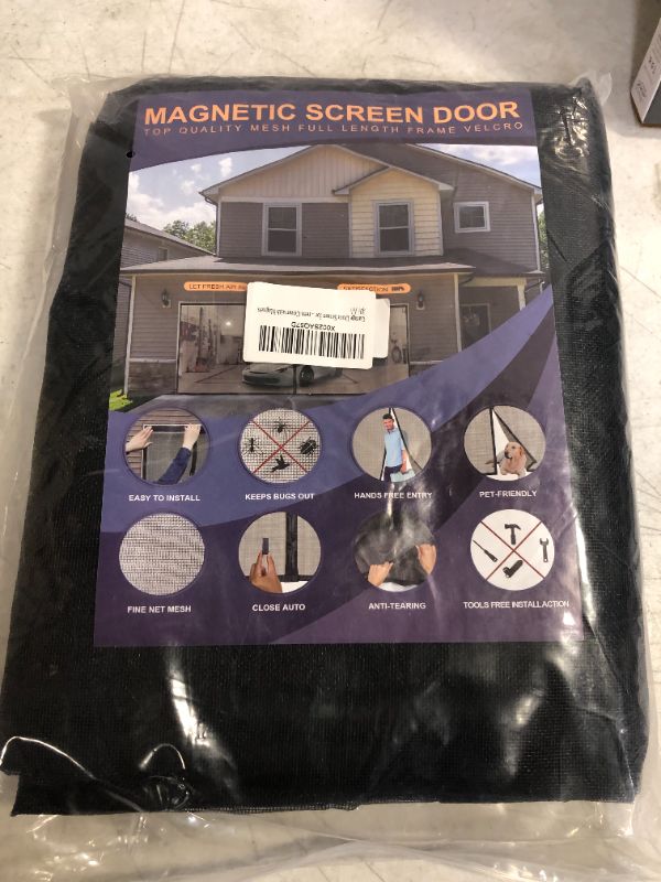 Photo 2 of 2022 New Magnetic Garage Door Screen for 1 Car Garage, 8.3x7.15FT Garage Screen Door Kit, Garage Net Screen,Fiberglass Hands Free Mesh Screen Door-Easy to Install
