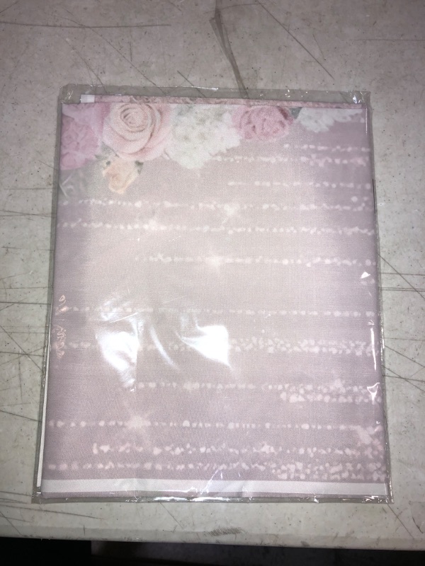 Photo 2 of Yongqian 5x3ft Rose Gold Glitter Happy Birthday Photo Background Pink Rose Flowes Wreath Girls Birthday Party Backdrops Baby Shower Cake Table Banner