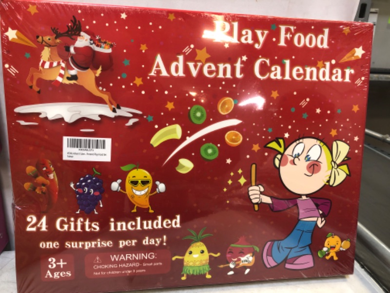 Photo 2 of ifOlife Advent Calendar 2022 for Kids, Cutting Play Food Toys Christmas Countdown Calendar Toy for Girls Boys Kids Adults with 24 Pcs Pretend Play Food Set RED