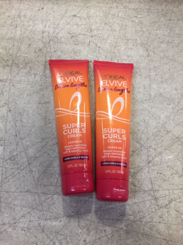 Photo 2 of 2 pack L'Oreal Paris Elvive Dream Lengths Super Curls Cream Leave-In, 5.1 Ounce
