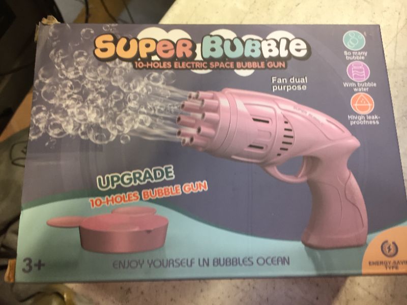 Photo 1 of 10 hole super bubble machine gun pink