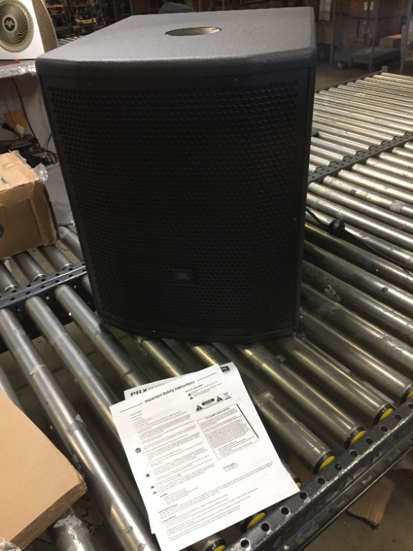 Photo 2 of JBL Professional PRX815XLFW Portable Self-Powered Extended Low-Frequency Subwoofer System with WiFi, 15-Inch, Previous Generation
DOES NOT CONNECT VIA BLUETOOTH!!!