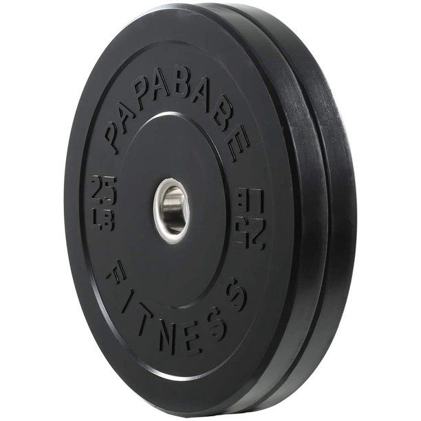 Photo 1 of 25lb papababe Bumper Plate 2 inch Bumpers Olympic Weight Plate with Steel Insert Bumper Weights Set Free Weight Plate